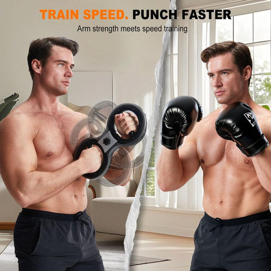 HOTWAVE Boxing Trainer, Training Explosive Power, Suitable for Boxers and Fitness Enthusiasts, Chest & Arm Twister Comes ,With Boxing Gloves, Adjustable Resistance