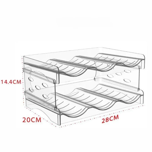 Water Bottle Organizer Stackable Cup Beverage Storage Stand Large Capacity Refrigerator Clutter Organizer Space Saving Wine Rack