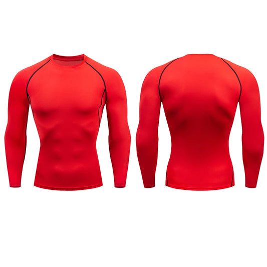 Men Compression Running T-Shirt Fitness Tight Long Sleeve Sport Shirts Training Jogging Tops Gym Sportswear Dry Fit Rashgard