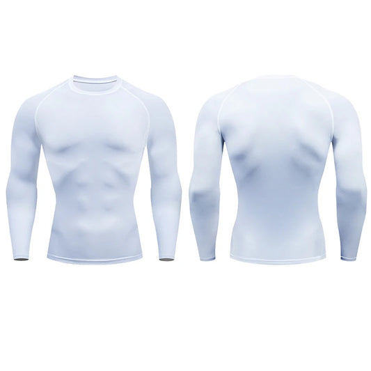 Men Compression Running T-Shirt Fitness Tight Long Sleeve Sport Shirts Training Jogging Tops Gym Sportswear Dry Fit Rashgard