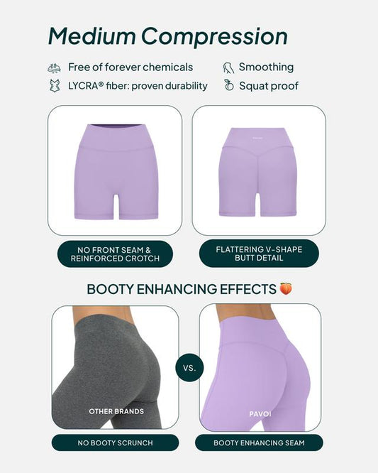 PAVOI ACTIVE Buttery Soft Shorts for Women - High Waisted Workout Shorts - 4" & 6" No Front Seams Gym Shorts - Flexflow