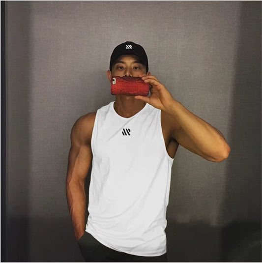 Mannen Bodybuilding Tank Tops Gym Workout Fitness Mouwloos Shirt Running Kleding Stringer Singlet Zomer Toevallige Vest