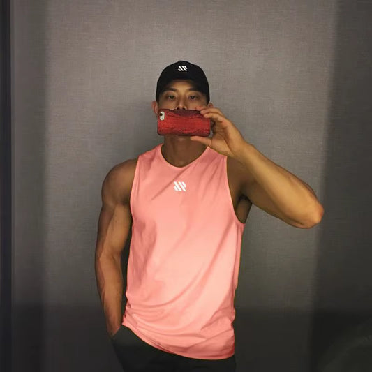 Mannen Bodybuilding Tank Tops Gym Workout Fitness Mouwloos Shirt Running Kleding Stringer Singlet Zomer Toevallige Vest