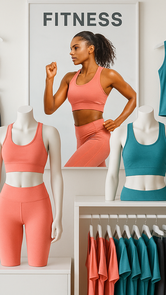 womens fitness clothing section